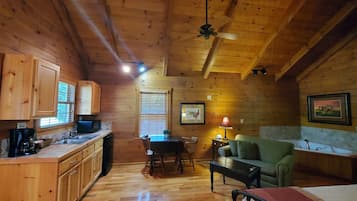 Cabin, 1 Queen Bed (295: Trails End) | Private kitchen | Mini-fridge, microwave, coffee/tea maker, toaster