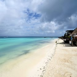 On the beach, white sand