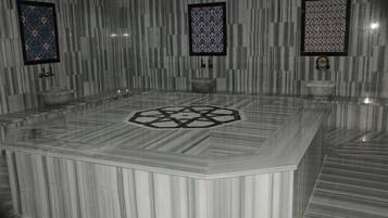 Sauna, dampbad, tyrkisk bad/hammam, 4 behandlingsrum