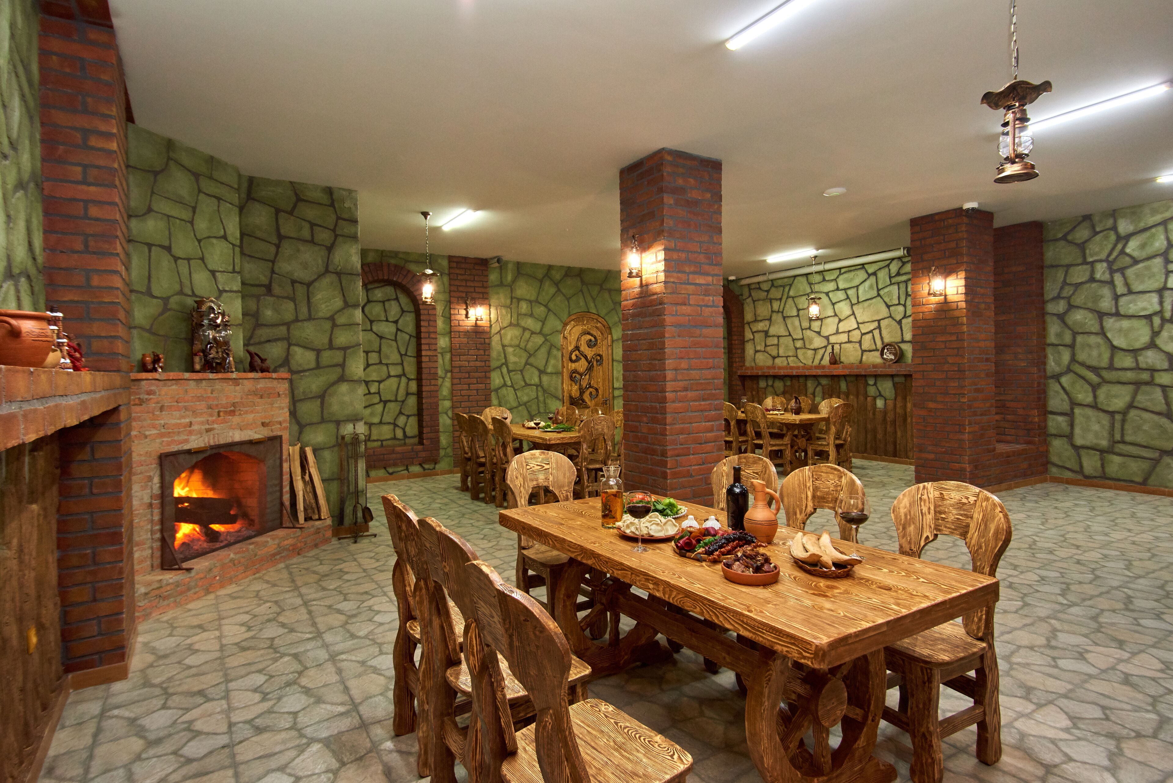 outdoor banquet area