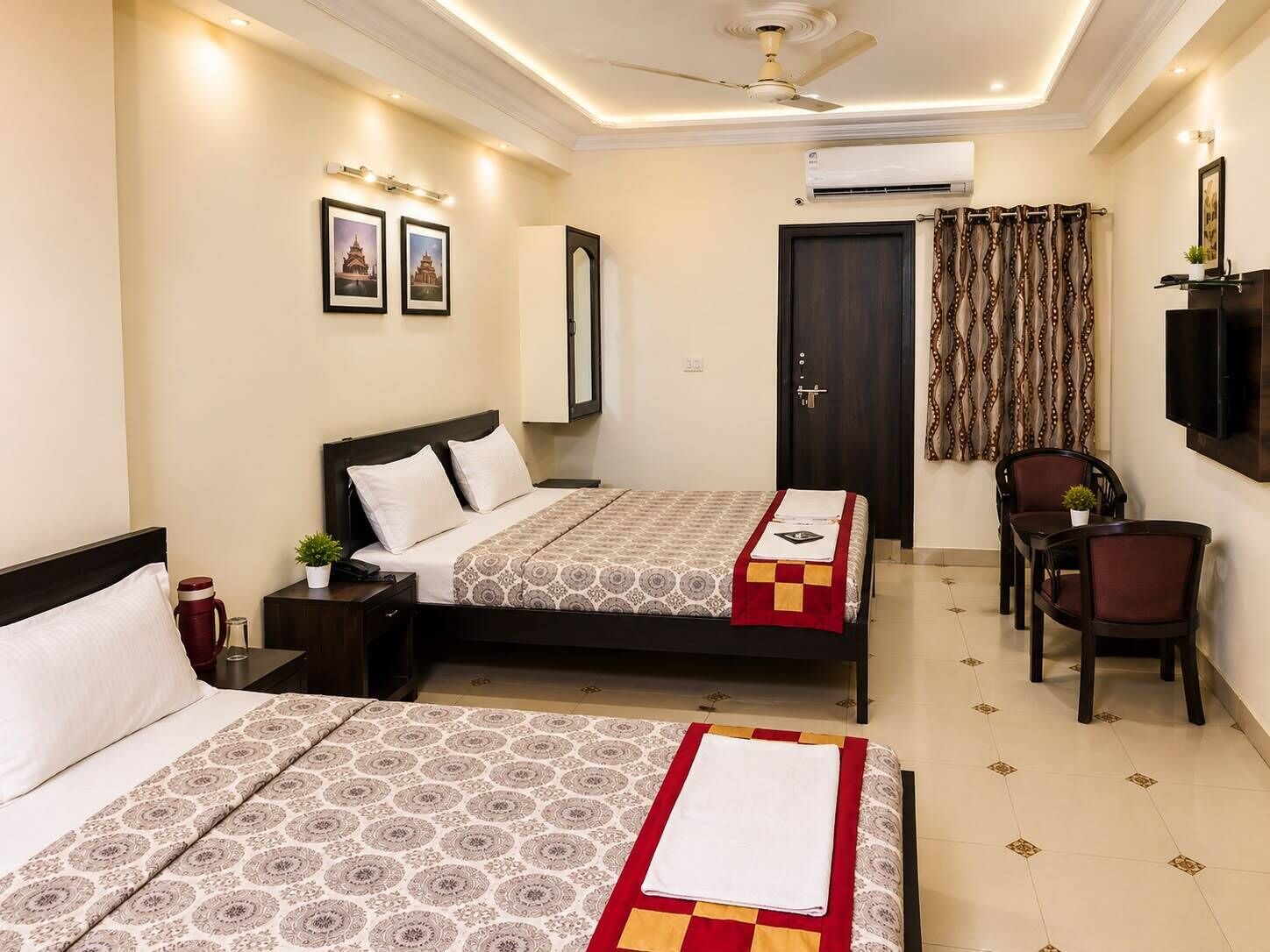 Family Room, 2 Double Beds | 1 bedroom, premium bedding, in-room safe, desk