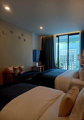 家庭房, 1 间卧室, 无烟房 | 迷你吧、客房内保险箱、特色装修、遮光窗帘