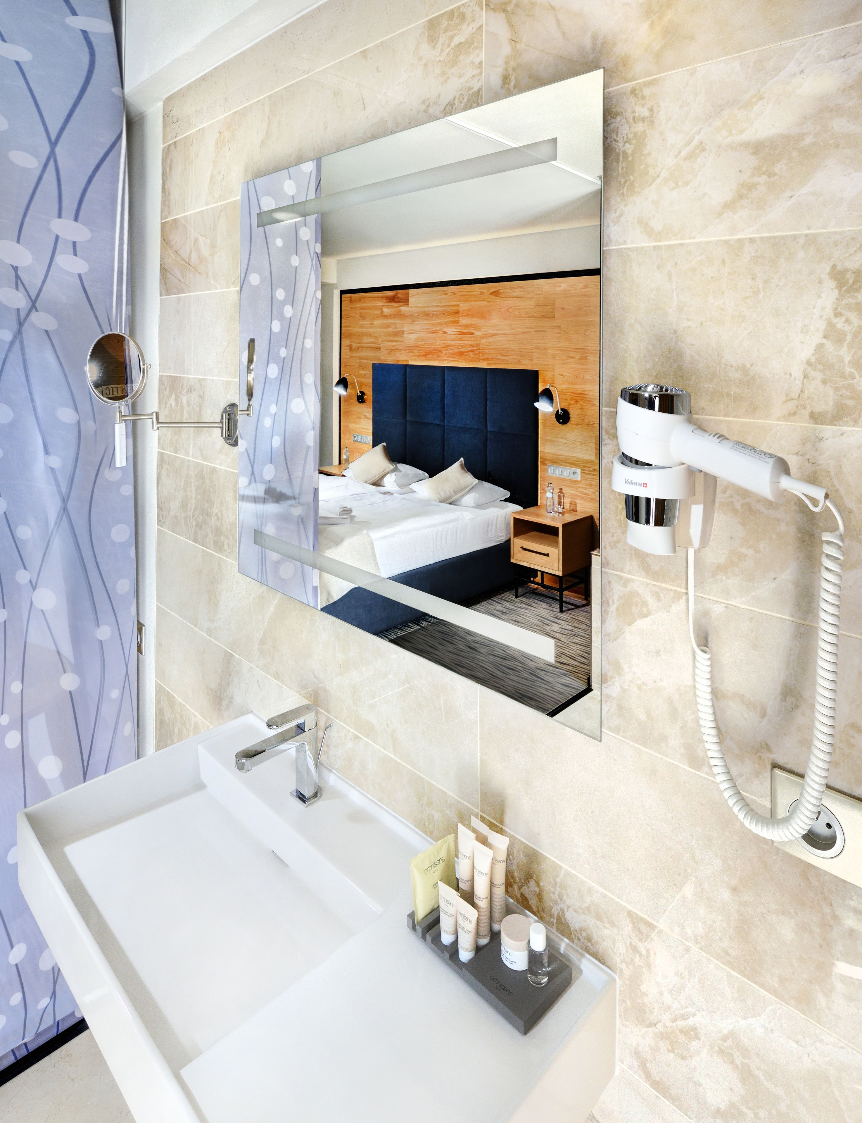 free toiletries, hair dryer, dressing gowns, slippers