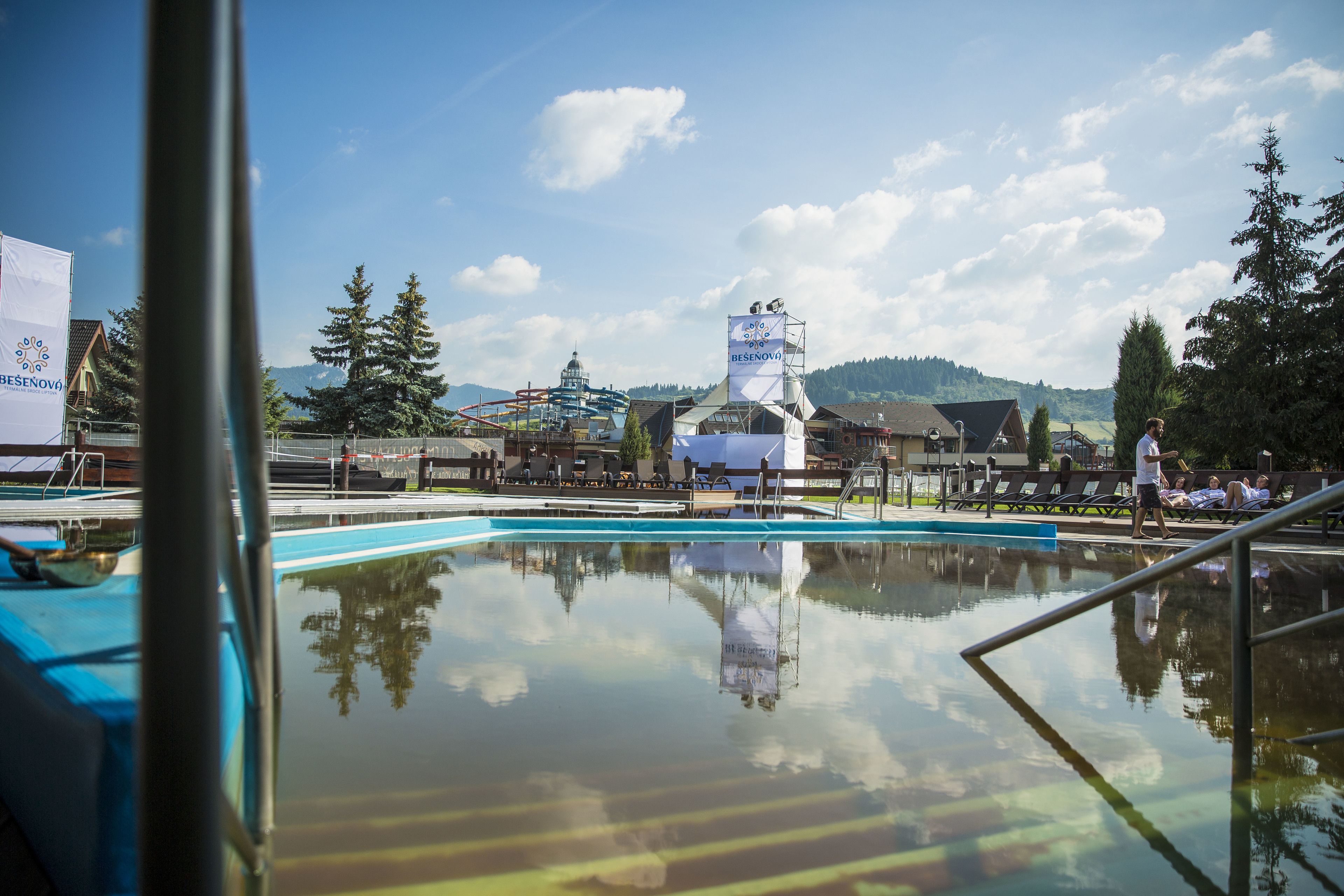 indoor pool, seasonal outdoor pool, pool loungers