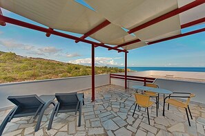 Standard Triple Room, Sea View | Terrace/patio