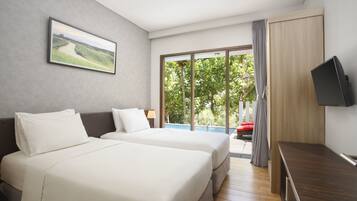 Vila | Seprai premium, selimut bulu angsa, minibar, dan brankas