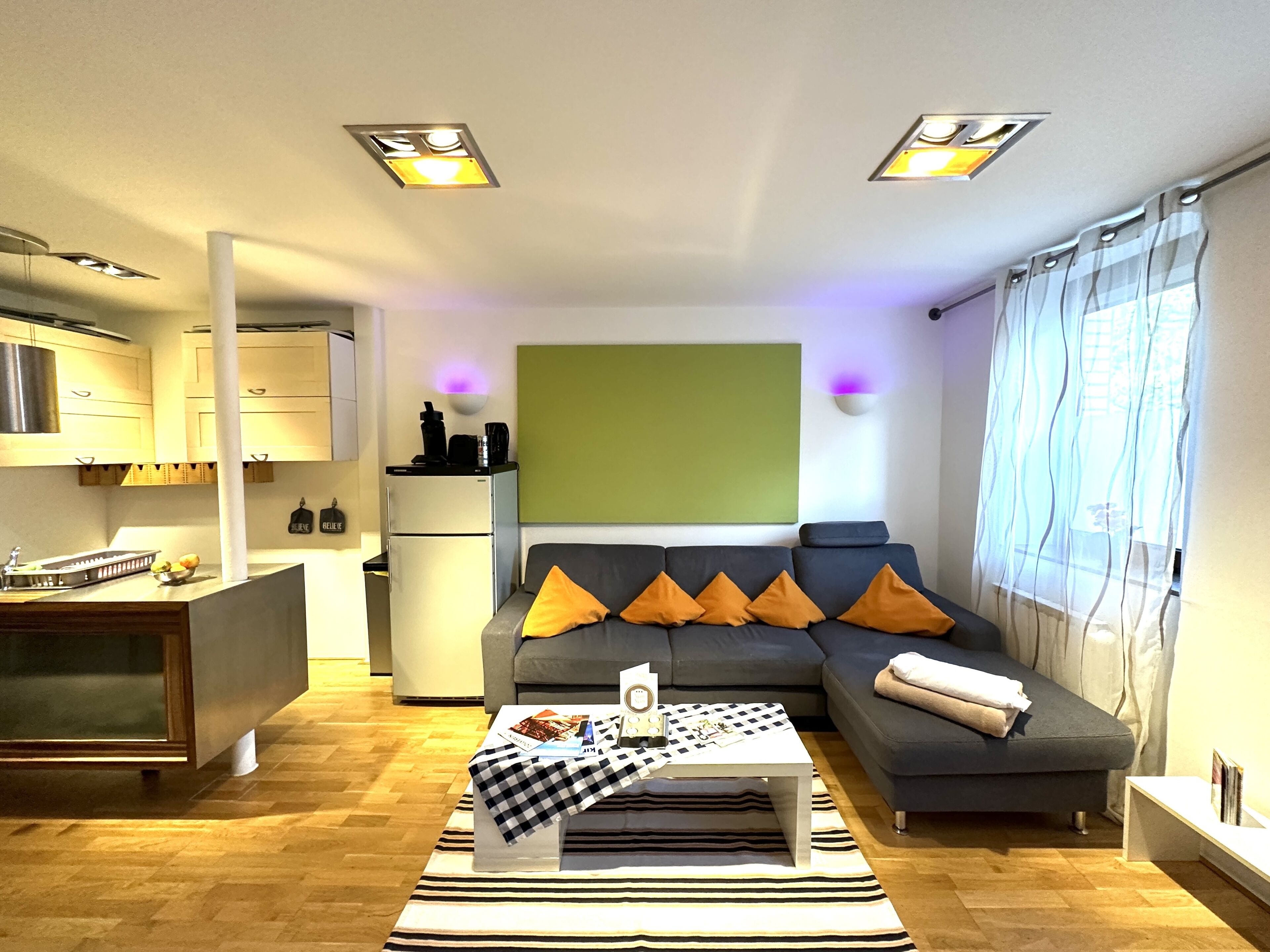 family apartment, 1 bedroom, kitchen | living area | 37-inch flat-screen tv with satellite channels, tv, netflix
