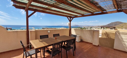 Apartment with fantastic view, 400m from the sea, 2 bedrooms, 5 people