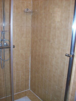 Shower, soap, shampoo