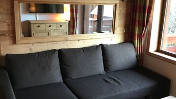 Una Smart TV, libros, una videoteca, un reproductor estéreo