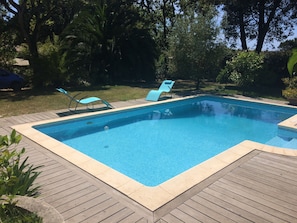 Pool - quiet charming little house with pool and sea walk in Porticcio center  (Grosseto-Prugna)