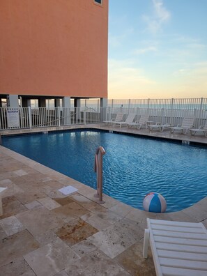 A heated pool