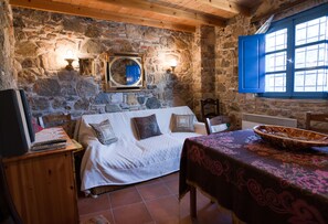 TV, fireplace, DVD player