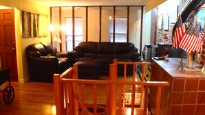 Smart TV, DVD player, books, music library