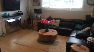 Smart TV, chimenea, videojuegos y libros