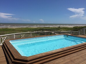 Outdoor pool - Amazing Pool & Private Beach: Free HS WiFi & Sleeps 10 w6 night min+ ESVE outlet (Galveston)