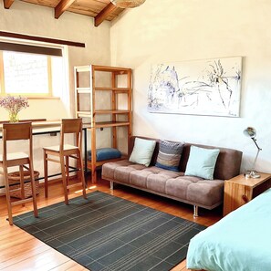 Smart TV, fireplace, books - modern Loft in historic Villa with beautiful gardens (Quito)