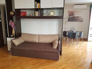 TV connectée, lecteur de DVD, livres, vidéothèque