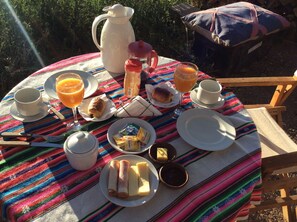 Colazione completa, servita tutte le mattine (12000 CLP a persona) 