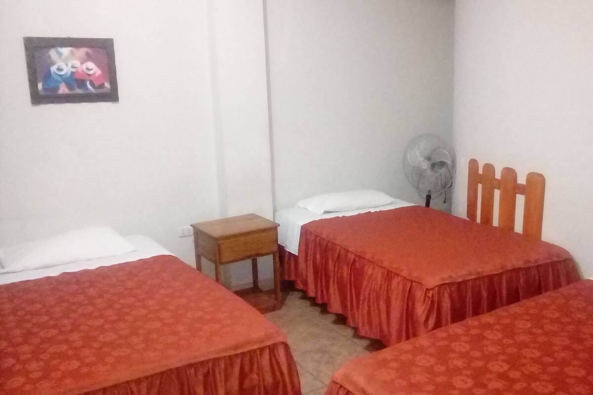 Driepersoonskamer | Een kluis op de kamer, een strijkplank/strijkijzer, gratis wifi