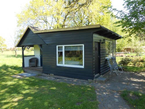 Rustic log cabin / chalet in a quiet location in the middle of nature in East Friesland