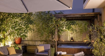 2 Br Terrasse Apt & Spa in einem privaten Haus, 4-5 Gäste