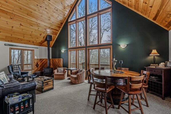 TV, fireplace, DVD player