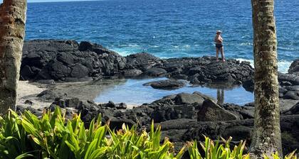 Oceanfront Cottage w / AC @ Kehena Beach, Havaiji