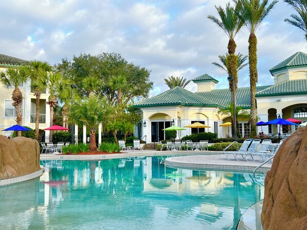 Outdoor pool, a heated pool