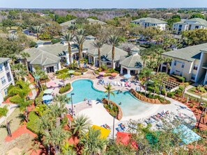 Outdoor pool, a heated pool - 3-103 Gates Resort, Dory and Nemo themed kids room, right next to the pool! (kissimmee)