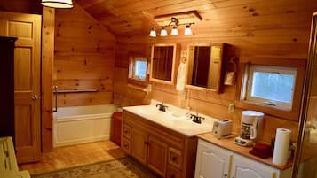 Baignoire, baignoire Ă jets, serviettes fournies