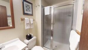 Bathtub, hair dryer, towels
