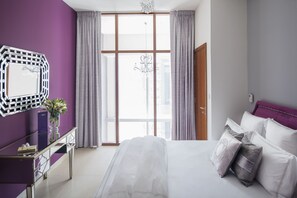 Appartement Duplex, 2 chambres, vue ville | 2 chambres, draps en coton égyptien, literie de qualité supérieure