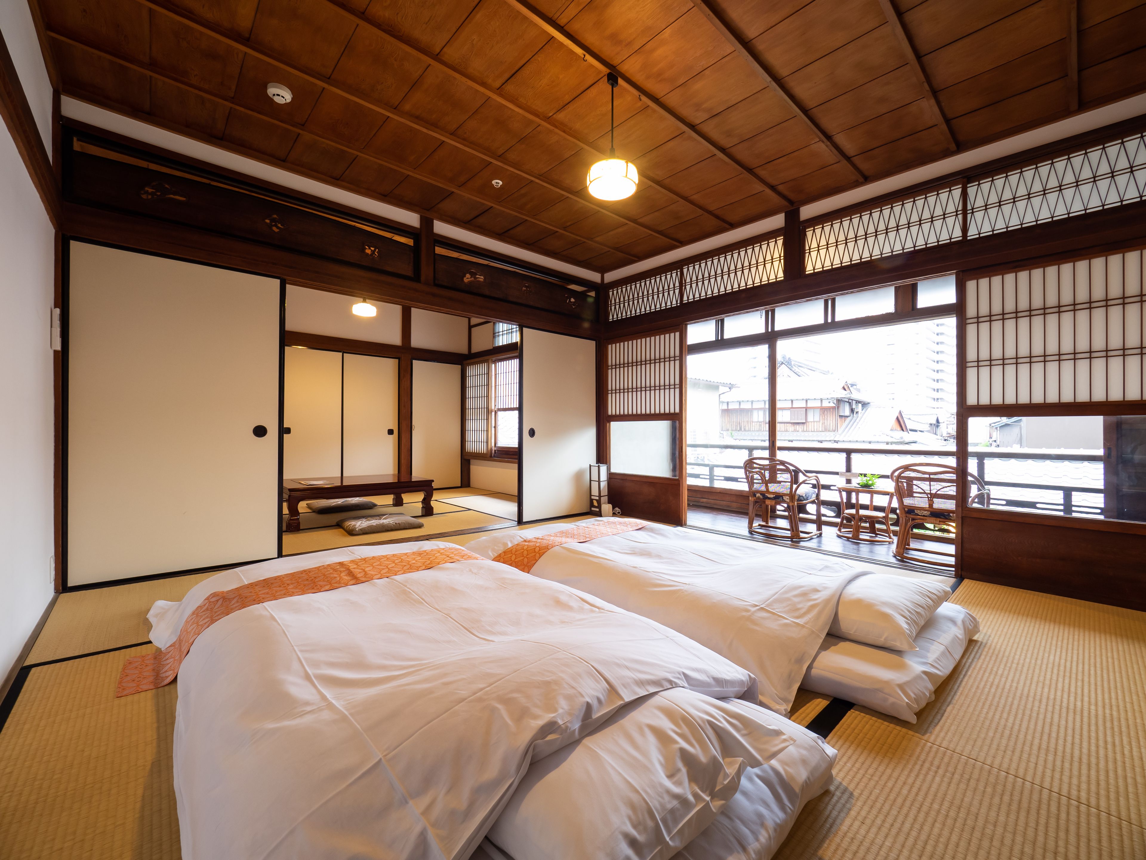 japanese style family room, shared bathroom | 1 bedroom, in-room safe, free wifi, bed sheets