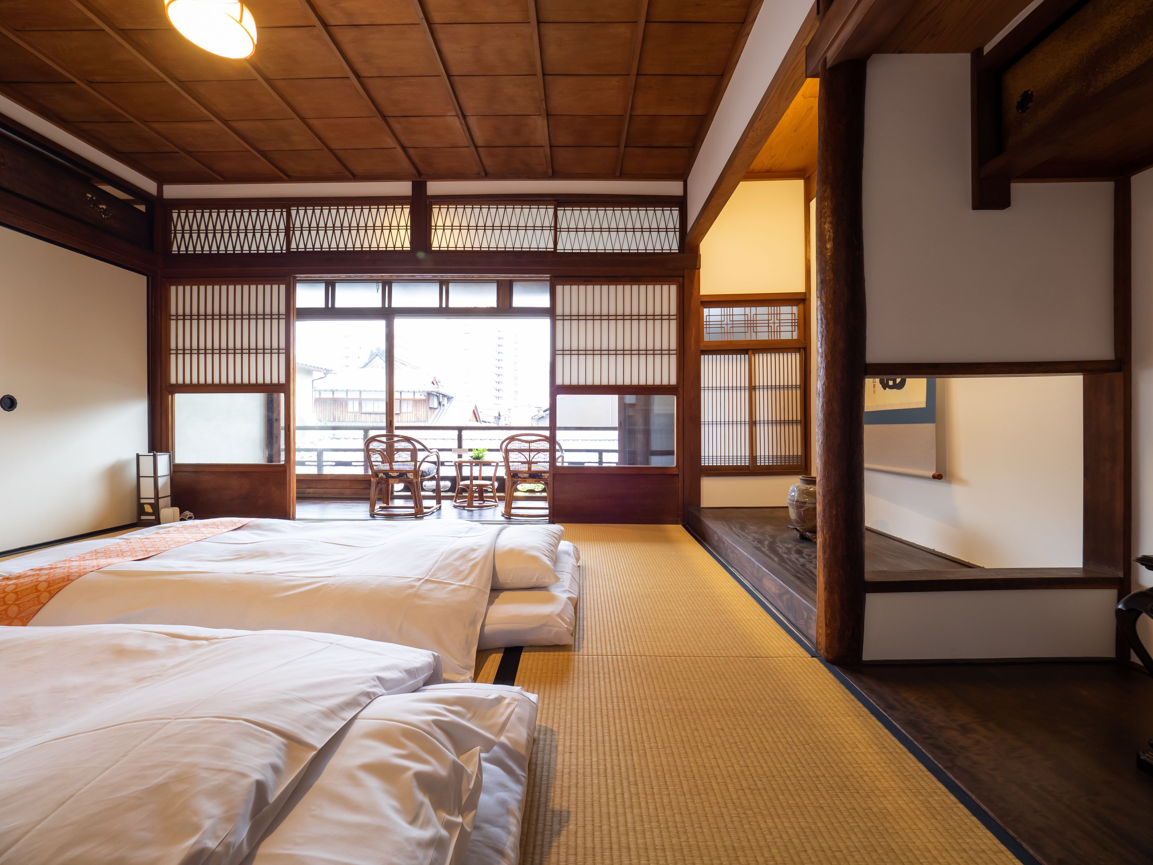 japanese style family room, shared bathroom | 1 bedroom, in-room safe, free wifi, bed sheets