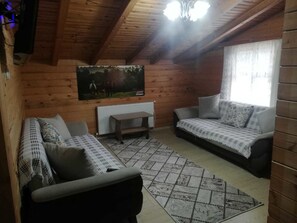 Apartment, 6 Adults and 2 Children | Living area | LCD TV - Sarahome Apart (Çaykara)