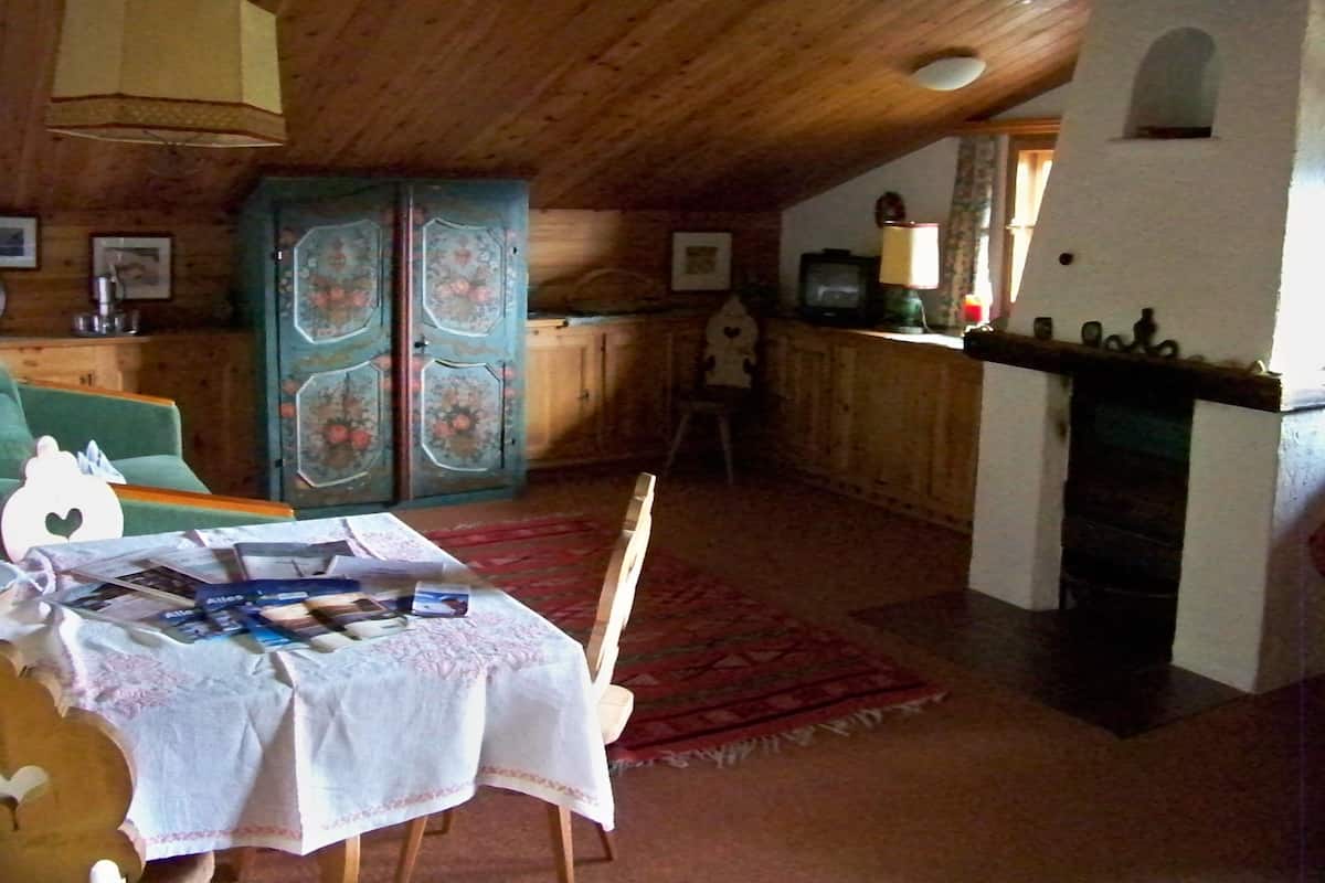 Panorama vierpersoonskamer, 1 slaapkamer, uitzicht op bergen | Privékeuken