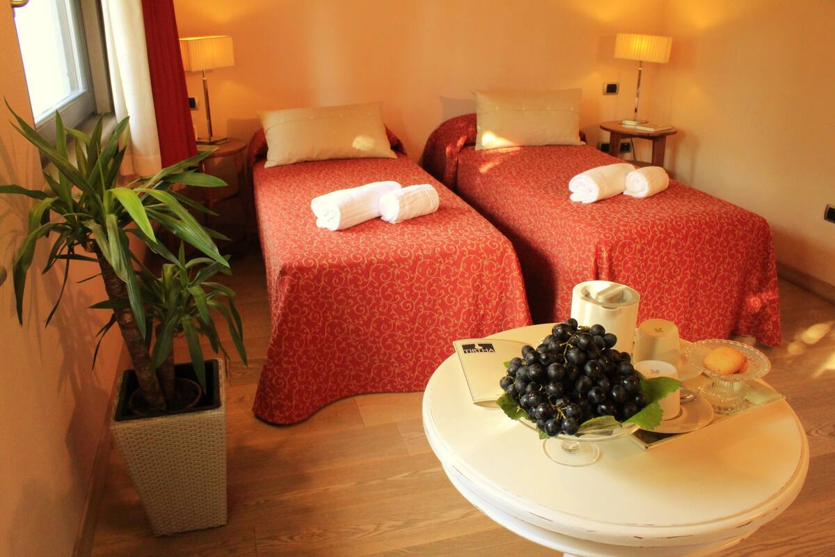 Premium bedding, desk, blackout curtains, iron/ironing board