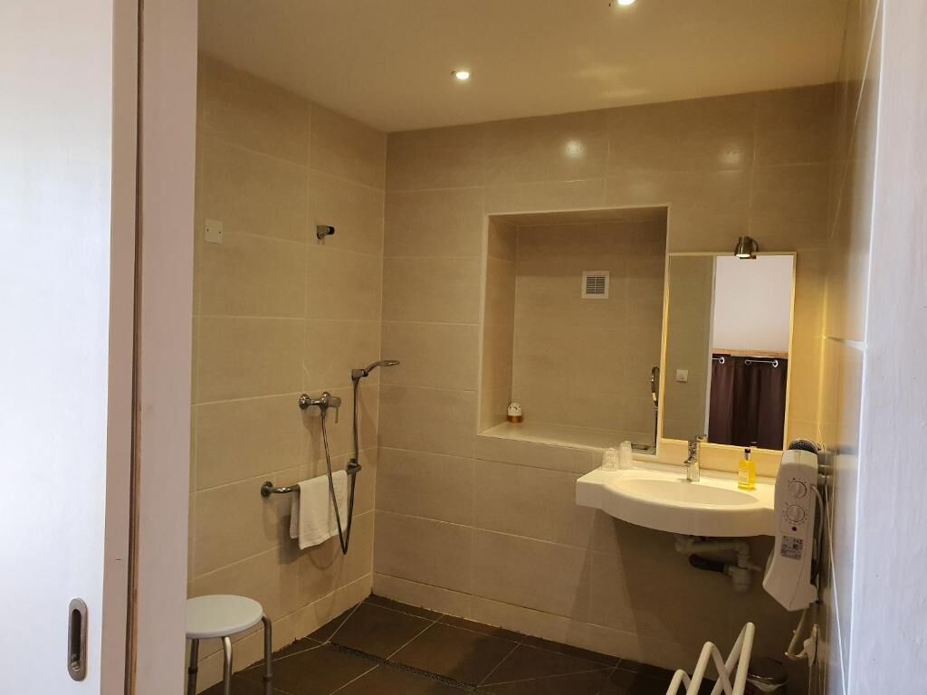 free toiletries, hair dryer, towels