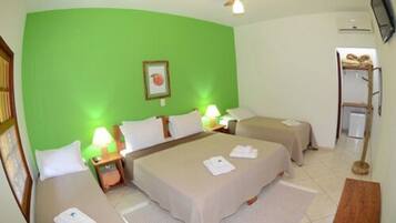 Quarto casal | 1 quarto, roupas de cama premium, frigobar