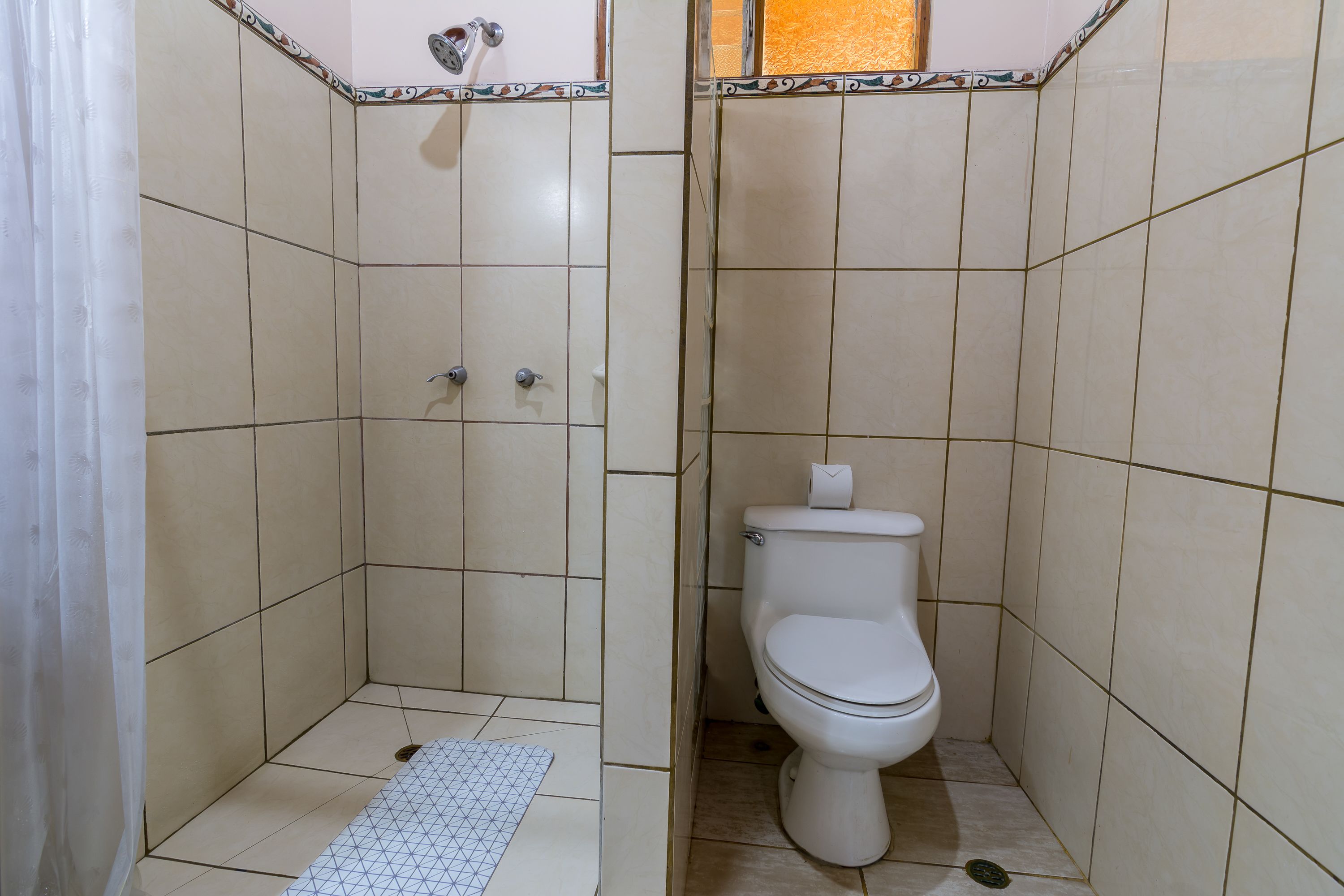 shower, rainfall showerhead, towels