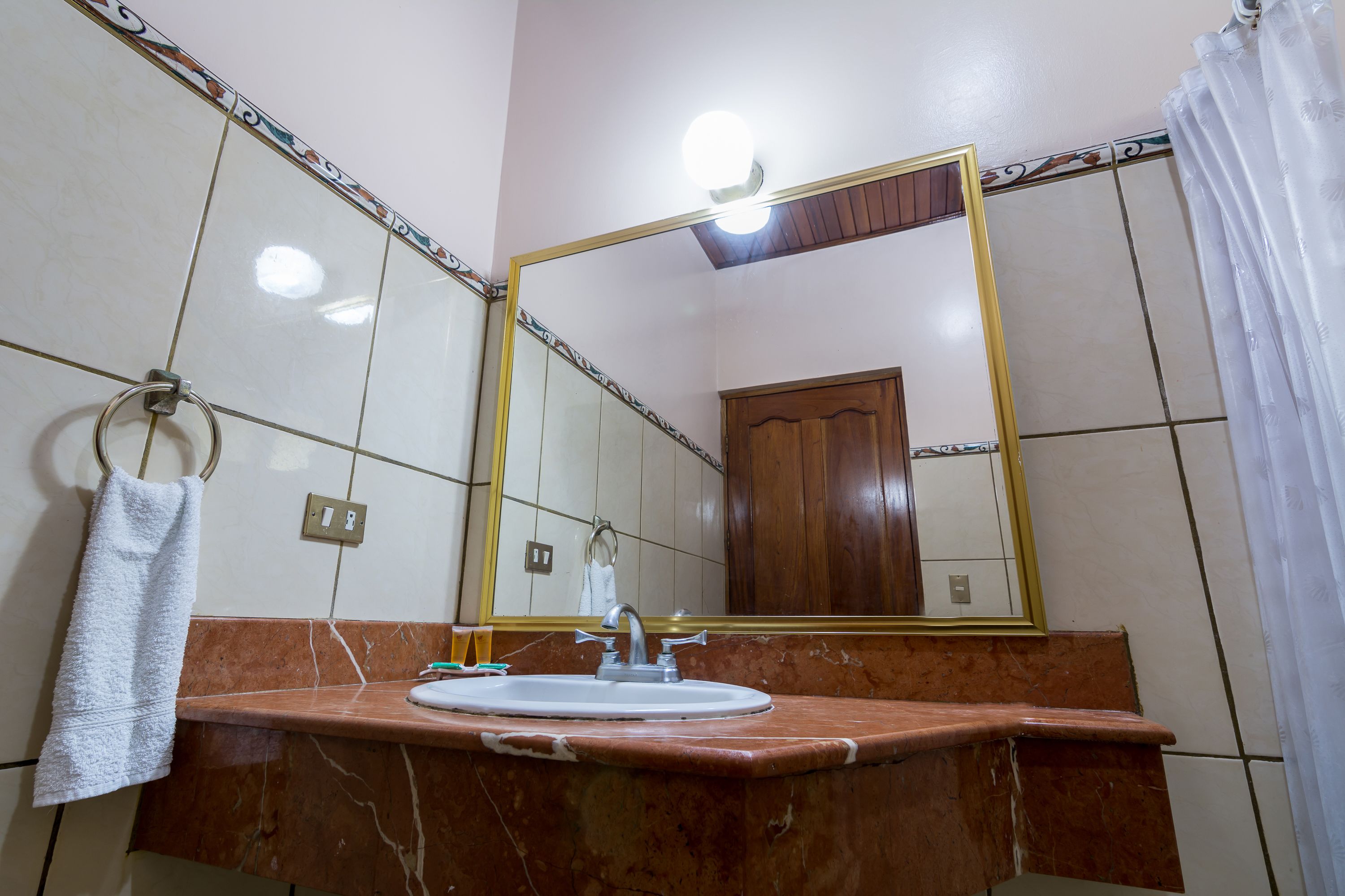 shower, rainfall showerhead, towels