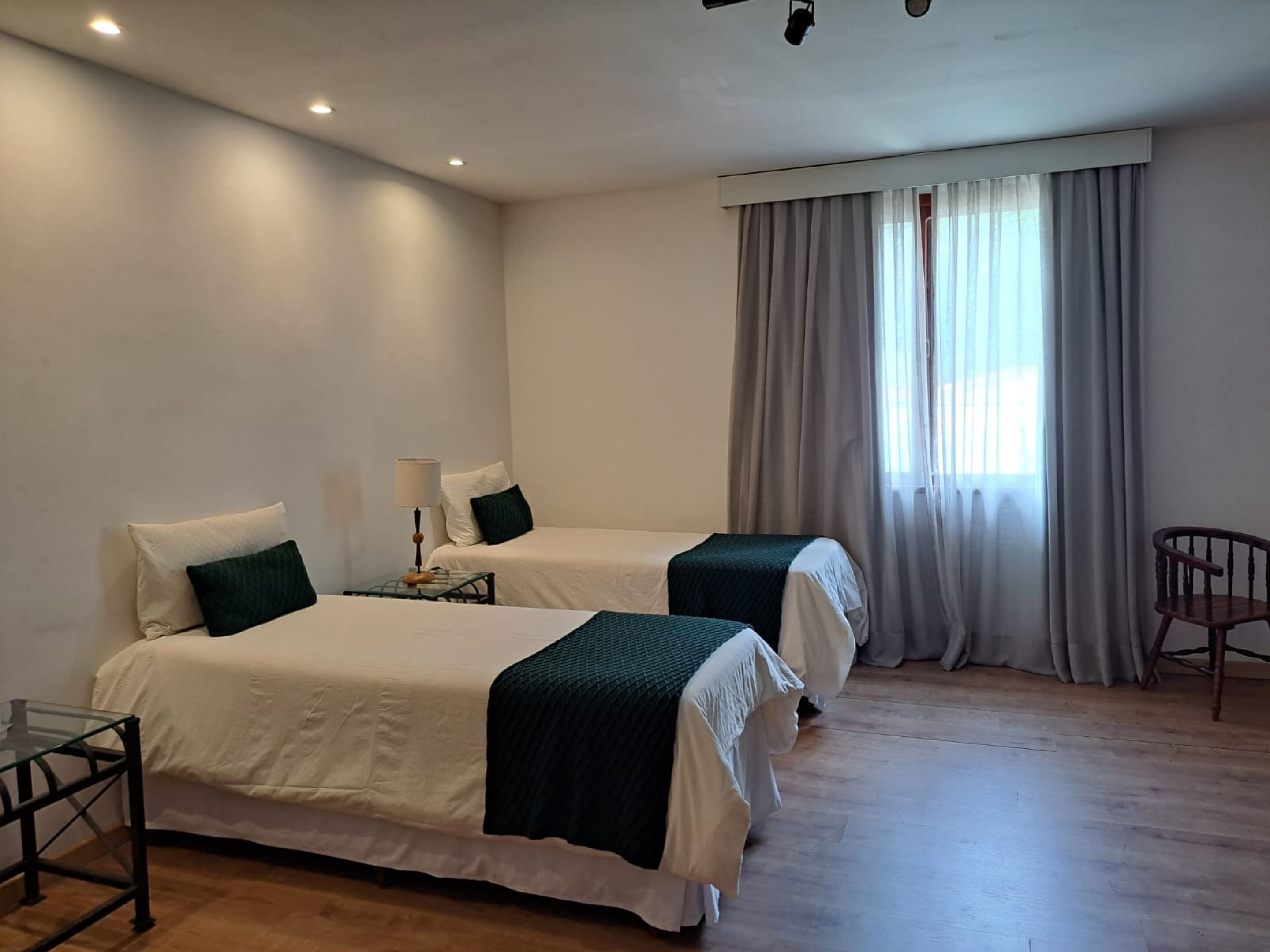 Minibar, blackout curtains, bed sheets