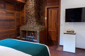 Nhà gỗ, nhiều giường | Minibar, màn/rèm cản sáng, bộ trải giường 