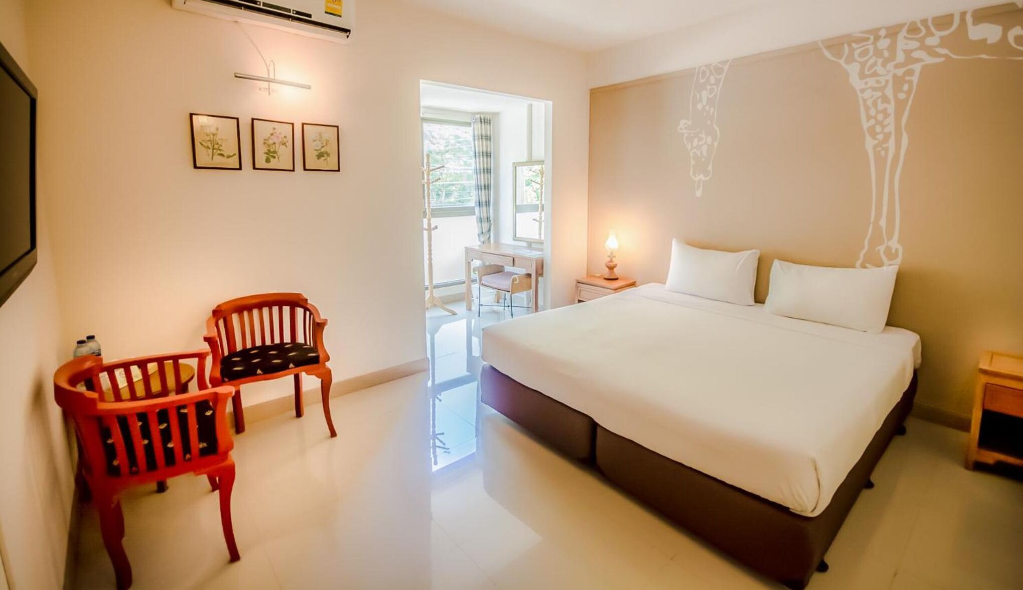 Blackout curtains, rollaway beds, free WiFi