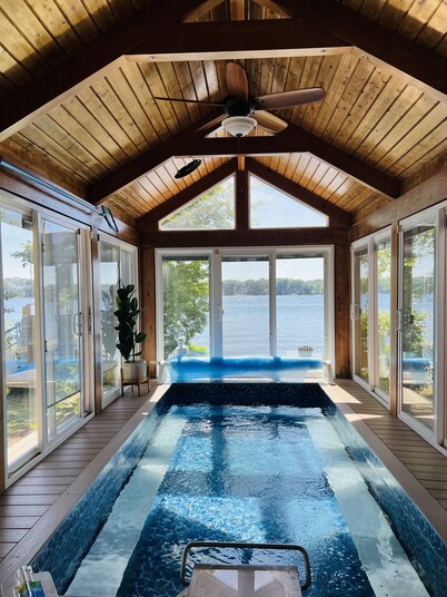 Beachfront On John's Pond, Indoor HEATED Pool, and Dock! 