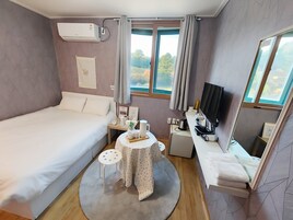 Blackout drapes, iron/ironing board, free WiFi, bed sheets