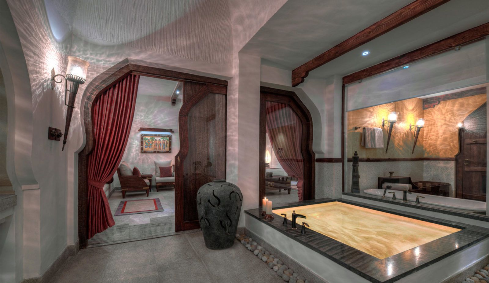 nivasa - deluxe suite | bathroom | separate bathtub and shower, free toiletries, hair dryer, bathrobes