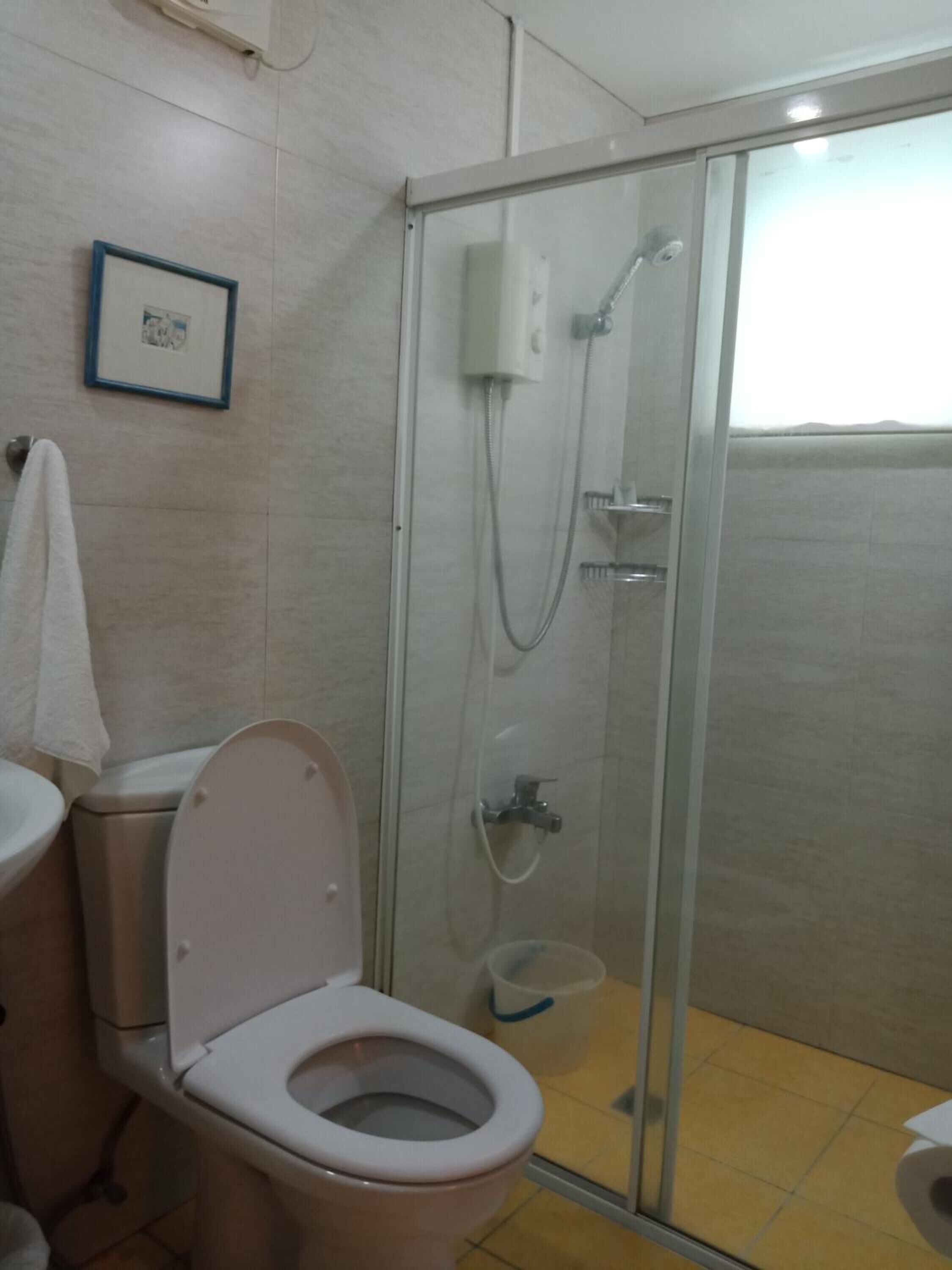 shower, free toiletries, hair dryer, bidet