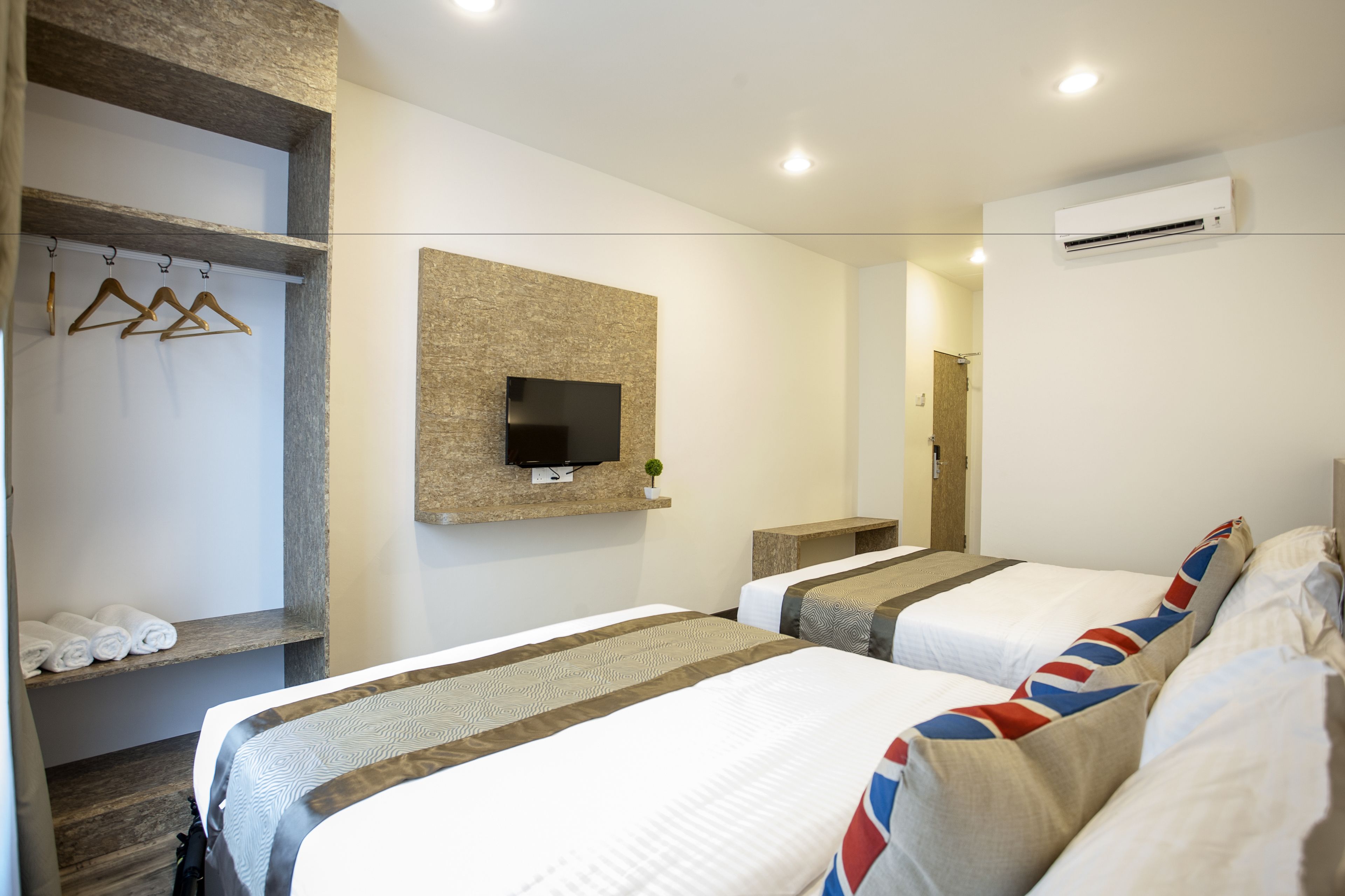 deluxe family room | premium bedding, iron/ironing board, free wifi, bed sheets